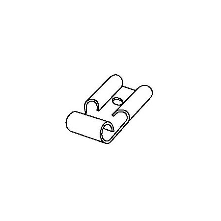 Molex Wire Terminal, 18 AWG, Bare Insulated, Crimp Termination Only 190080001